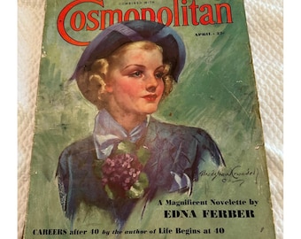 Vintage 1937 Cosmopolitan Magazin Edna Ferber Ad Sammlerstück komplett