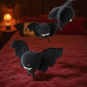 Amigurumi Crochet Bat Pattern | Halloween Plush Toy PDF