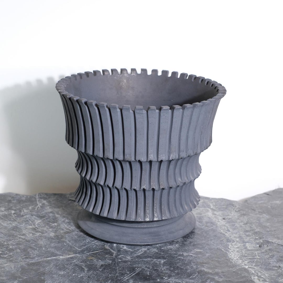 Hand-carved Rivet Ceramic Pot — Ø16cm,ideal for Caudex Plants ...