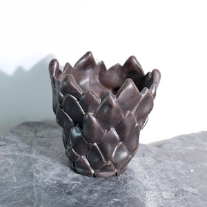 Handmade Ceramic  Pot —Ø10cm, Ideal for  Ariocarpus, Copiapoa, Agave,Home Decor, garden décor,indoor decoration