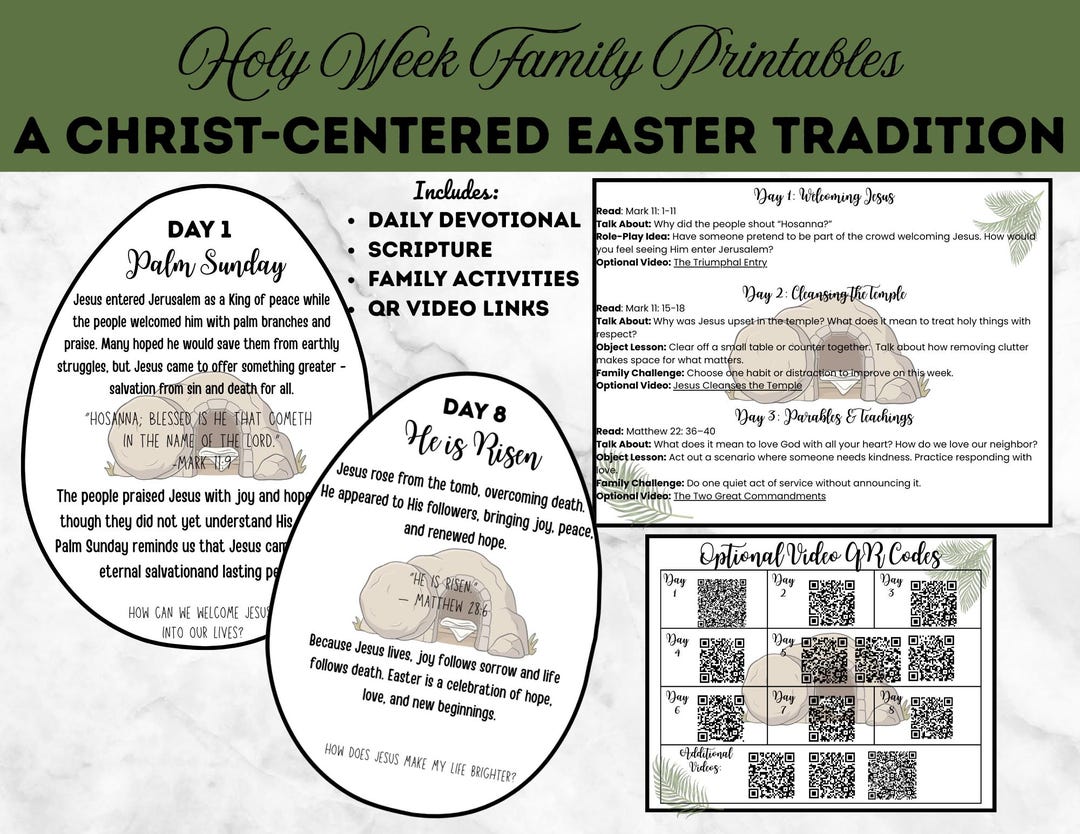 Holy Week Printable for Families | Christ-centered Easter Activity ...