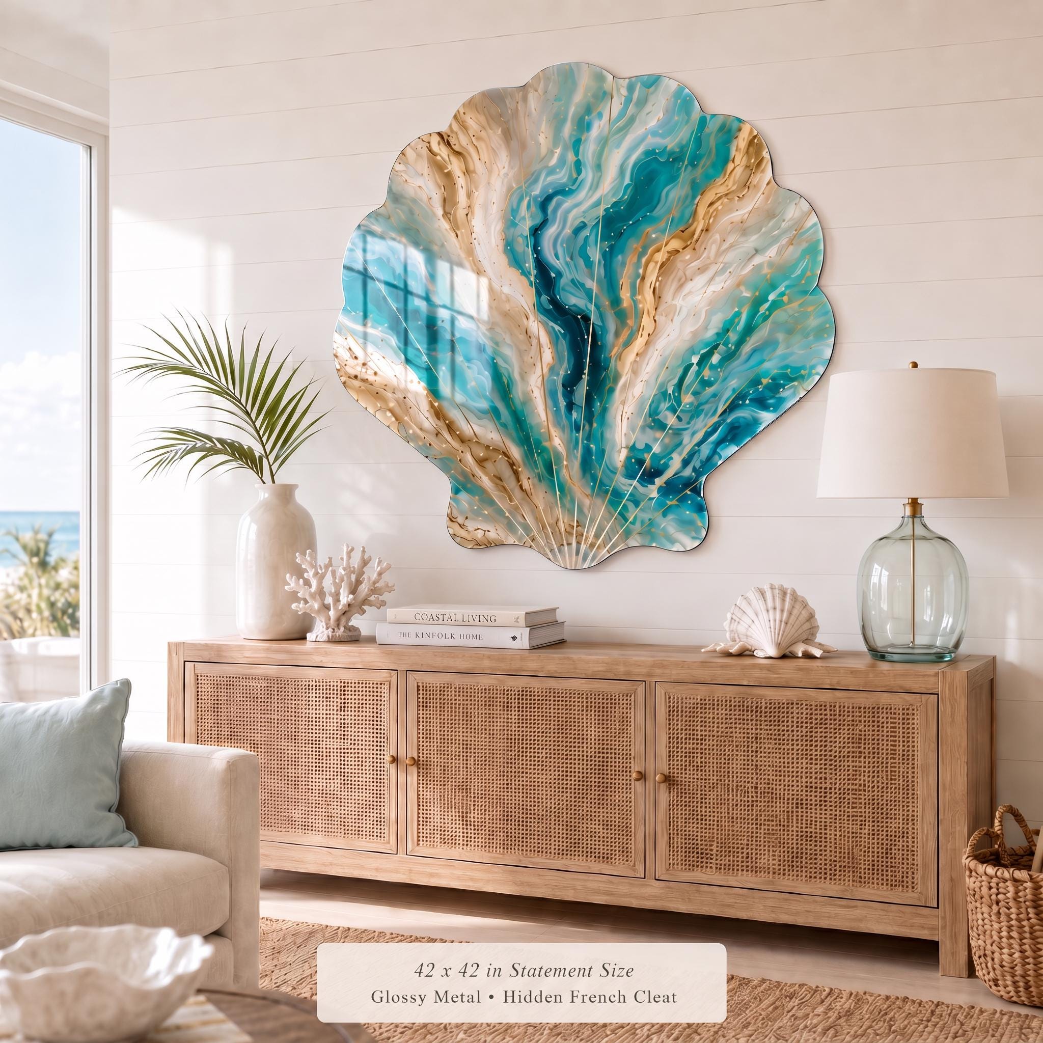 Capiz Shell Wall Hangings Aqua - Etsy