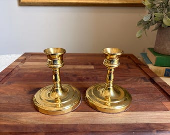 Vintage Brass Candlestick Holders Set of 2 Coppercraft Guild