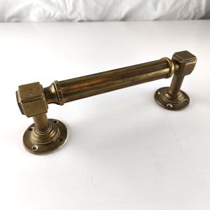 Vintage Solid Brass Door Handle: Heavy Duty Entry Door Grip