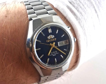 Vintage Orient Automatic Watch: Japanese 21 Jewels Stainless Steel