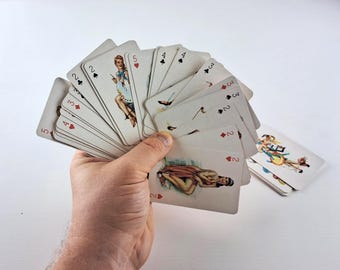 Vintage 1950s “vive Les Girls” Showgirl Playing Cards – Frederic