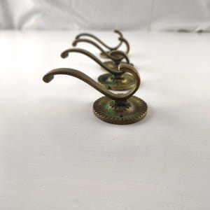 Vintage Solid Brass Wall Hook, Rustic Farmhouse Decor