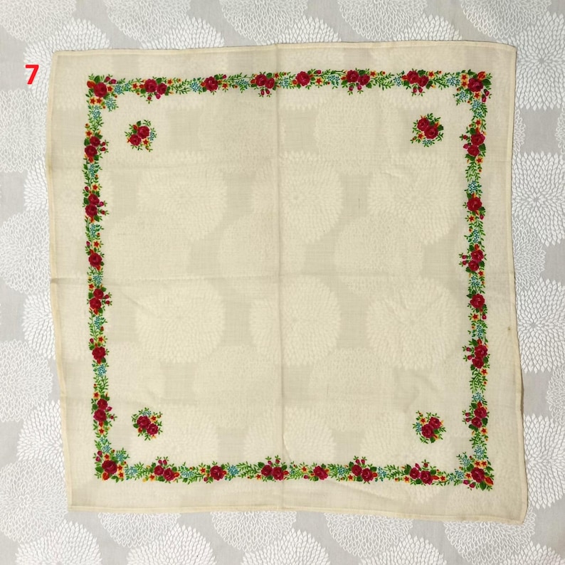 Vintage Wool Floral Shawl – Soviet Ukrainian Russian Babushka Scarf – 100% Wool Square Shawl – Choose Your Design image 8