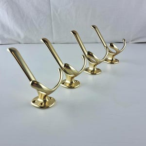 Vintage Brass Wall Hook Single Coat Hook Retro Hat Hanger Solid Metal Towel Hook Rustic Home Decor Hardware