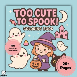 Halloween Coloring Book: 20 Spooky Ghost & Pet Pages (PDF Download)