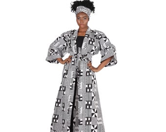 Unisex Kimono, Free Size, Long, Tribal Print Kimono, Afropunk, Boho  Free size, Plus Size, Dashiki, Ethnic Jacket, Hippie, Duster, Wakanda