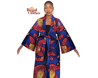 Unisex Kimono, Free Size, Long, Tribal Print Kimono, Afropunk, Boho  Free size, Plus Size, Dashiki, Ethnic Jacket, Hippie, Duster, Wakanda