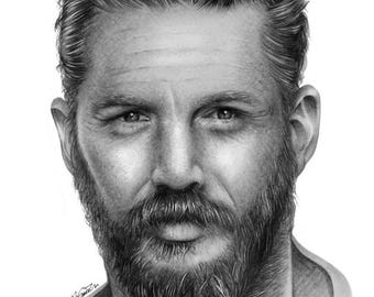 Tom Hardy original hand drawn portrait