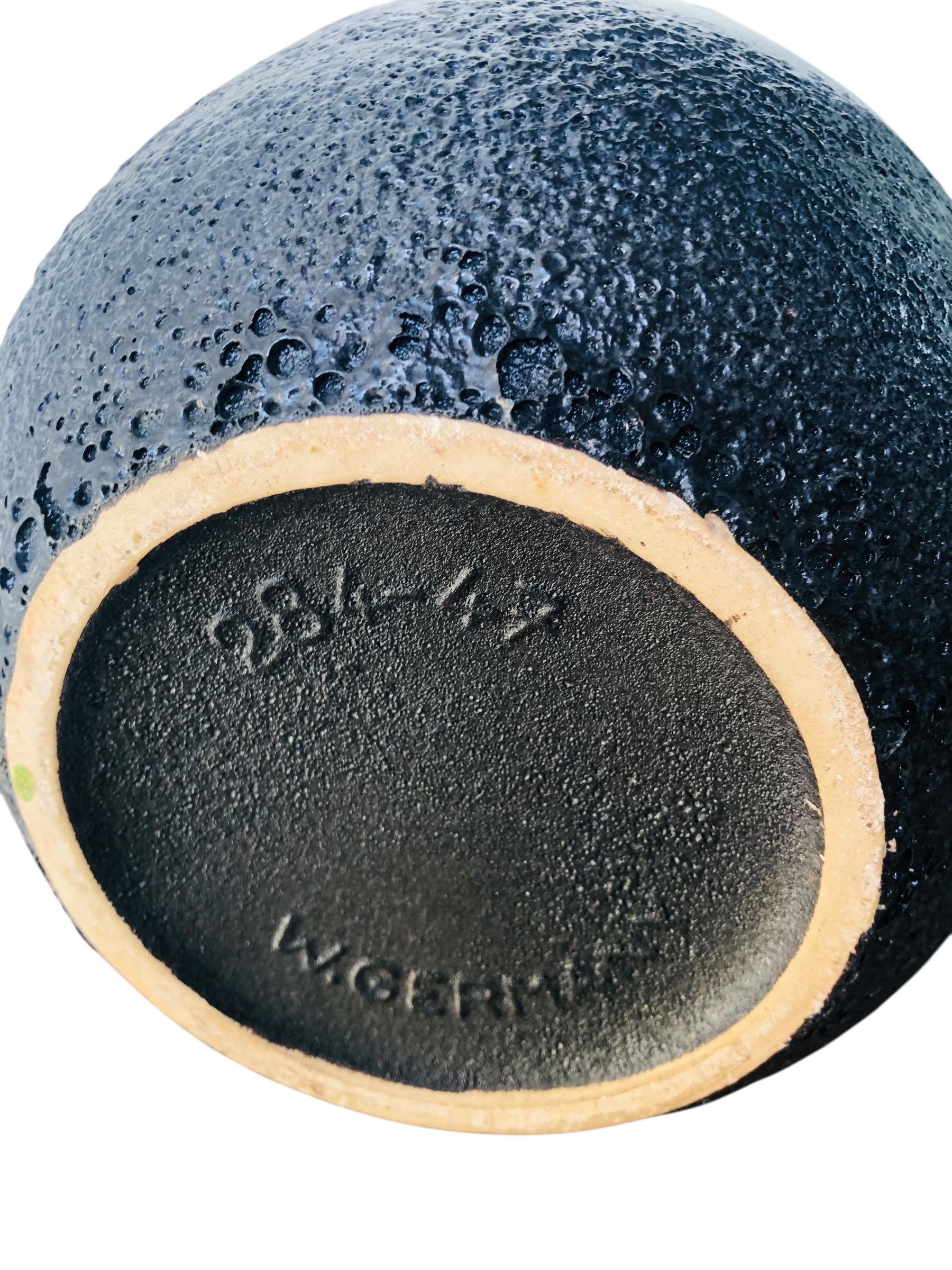 大型ヴィンテージ西ドイツ製花瓶、レトロなミッドセンチュリー陶器製