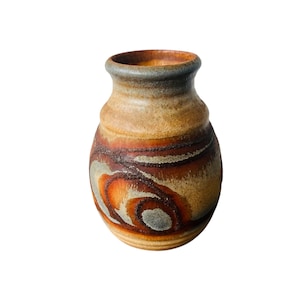 West-Germany pottery vintage vase from the 1970s, retro mid-century ceramic vase, model 630 14.