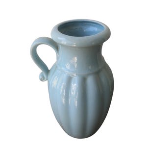 Blue West Germany vintage vase, mid-century 1970s