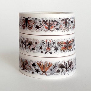 Moths Washi Tape / Calendaring Tape / Calendar Supplies / Back to School Stickers /