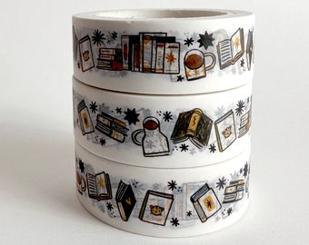 Books / Neutral/ Black and White Pattern Washi Tape, Calendaring Tape, Calendar Supplies, Back to School Stickers// Shelley Couvillion