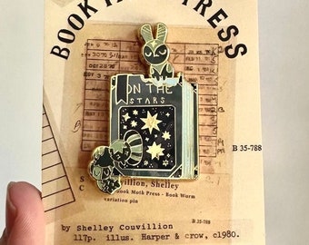 Book Worm (caterpillar?) Enamel Pin 