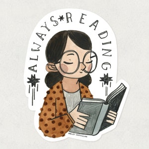 Sticker Always Reading Kiddo - vier je moeder - Moederdagcadeau
