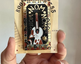 Book Swallower - Enamel Pin - Book Worm