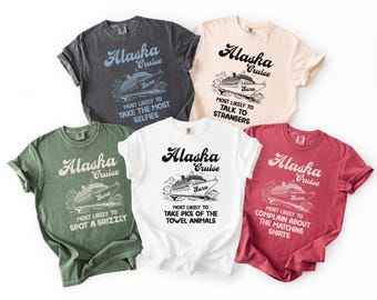 Alaska Cruise Shirt, Personalized Cruise Squad Tee, Funny Cruise Shirt, Comfort Colors Shirt, Family Cruise Vacation Tee, Family Shirt