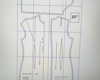 Patrones PDF Vestido básico base Patrón Básico Talla XXL 44