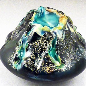 Lampwork glass bead making tutorial Lampwork tutorial Making glass beads Glass beadmaking tut Volcano bead by Anne Londez SRA
