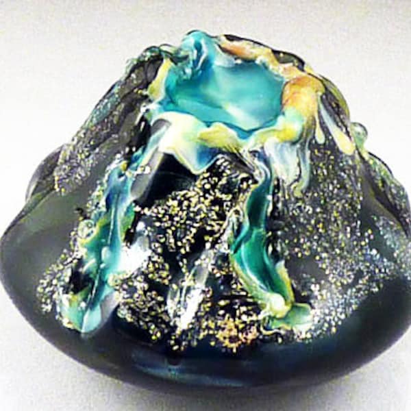 Lampwork glass bead making tutorial Lampwork tutorial Making glass beads Glass beadmaking tut Volcano bead by Anne Londez SRA