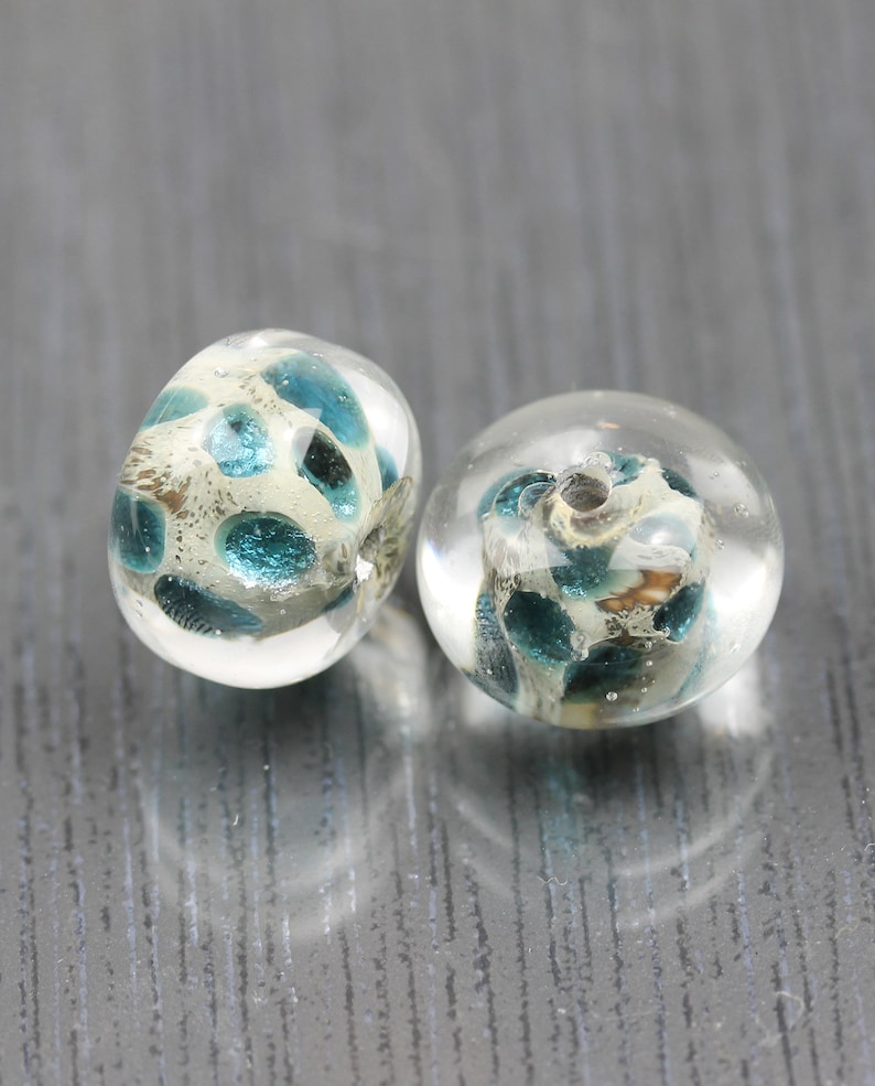 Dark Blue focal Beads RTS 2 large indigo blue glass beads Lampwork beads Handmade by Anne Londez sra Large earring pair
