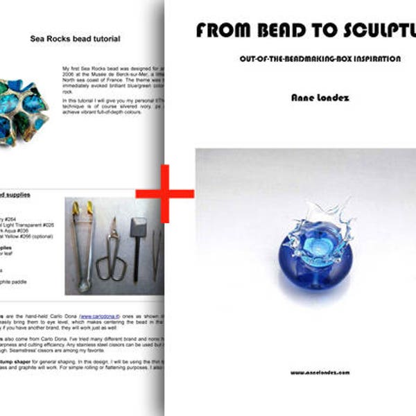 Lampwork Tutorials bundle, Ebooks Luxury Pack From Bead to Sculpture by Anne Londez + Sea Rocks tutorial Lampwork Glass Tutorial ebook