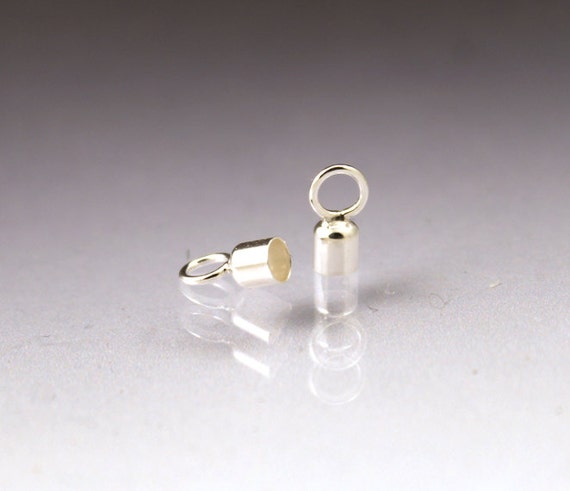 Silver end caps for jewelry Clearance