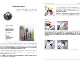 Lampwork tutorial, Instant download Lampwork glass tutorial, lampworking, making glass beads, volcano bead by Anne Londez SRA