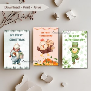 My First Holidays Cards – Baby Photo Prop (Digital Download)