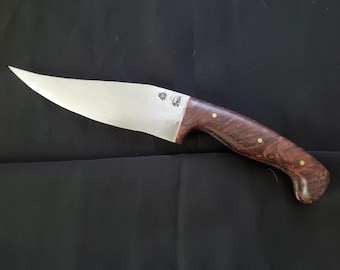 Cuchillo de caza recurvo forjado a mano