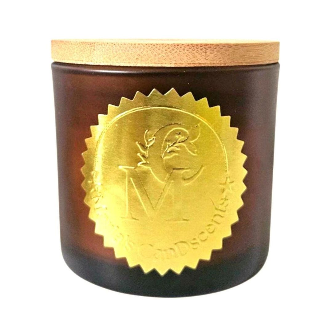 Hand-poured Small Batch Golden Ember Soy Wax Candle With Bamboo Lid ...