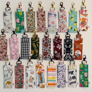 Lip Love, Lip Balm Holder, Chapstick keychain, Handmade, Chapstick holder, Lip Balm Keychain, Football, Baylor, UT, TAMU, Alabama