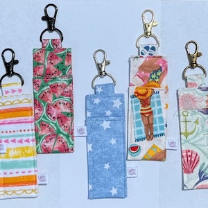 Lip Love, Lip Balm Holder, Chapstick Case Keychain, Football: Baylor, UT, TAMU, Alabama