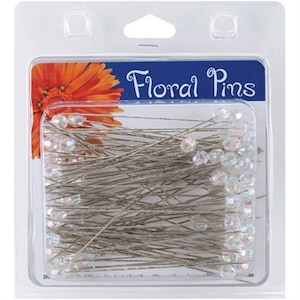 Darice Floral Pins 3 Long, 6mm Faceted Round 100/pkg. 