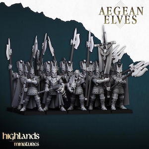 Aegean Elves Mycenean Guard - Highlands miniatures