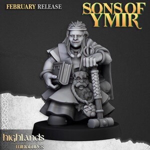 Female Dwarf Runepriest - Highlands Miniatures