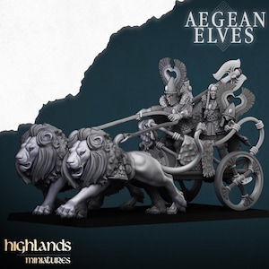 Aegean Elves Nemean Lions Chariot - Highlands miniatures