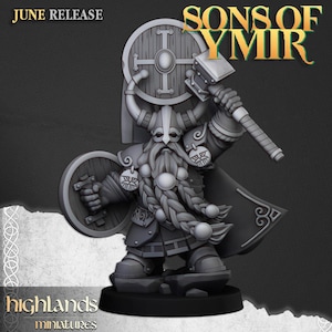 Dwarf Prince with Hammer - Highlands Miniatures