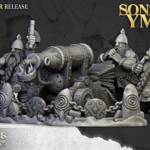 Dwarf Flame Cannon - Highlands Miniatures