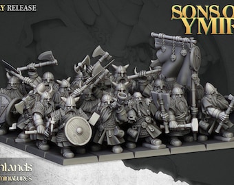 Dwarf Warriors with Shields - Highlands Miniatures