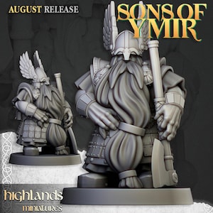 Dwarf Veterans with Two Handed Weapons - Highlands Miniatures