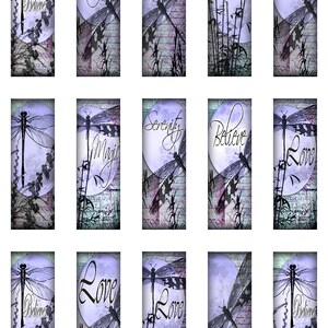 Dragonflies Domino 1 X 3 Inch Microslide Instant Download Digital Image ...