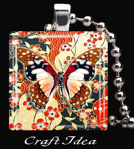 Butterflies Japanese Chiyogami Paper Square Instant Download 1,1.5, 2 Inch Resin Glass Scrabble