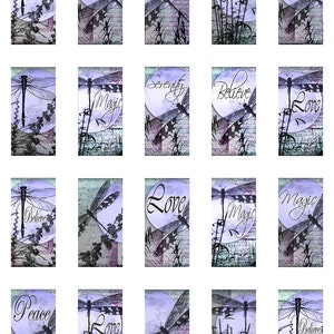 Dragonflies Domino 1 X 2 Inch Instant Download Digital Image Collage ...