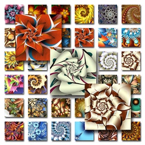 Abstrakte Designs, Quadrate, Sofort-Download, Kunstharz, Glas, Scrabble-Fliesen-Anhänger, JPEG 1-Zoll-Bilder (MA-7S)